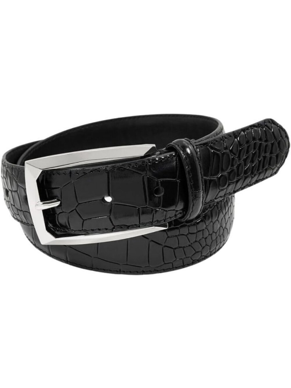 Classic Leather Dress Belt for Suits, Oxford Shoes, Business, Formal Wear